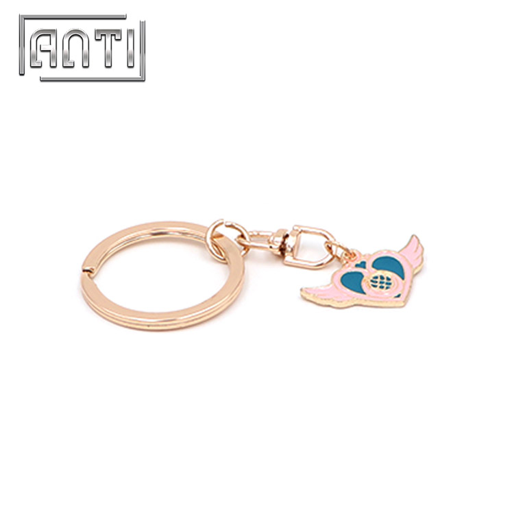 Wholesale New Designed Sailor Moon Logo Keychain Painted Keychain with Ring