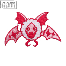 Custom Cartoon Pink And White Cute Bat Embroidery Accessories Unique Quality College Design Embroidery Applique Designs For Gift