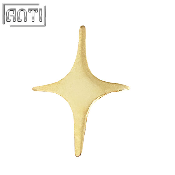 Gold Star Badge Beautiful Mini Gold Shining Stars Gold Metal Soft Enamel Zinc Alloy Lapel Pin For Girls Gift