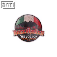 PVC texture circles country scenery stickers 