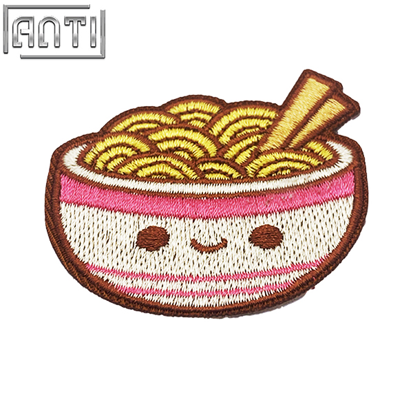 Custom fashion DIY classic food children cute embroidery patches for clothing Patch Badge Iron On Kawii Embroidered Badges